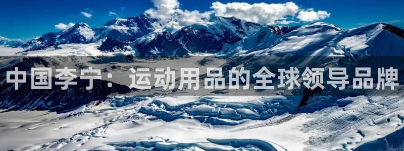三亿体育官方正版app娱乐是那个系列的台子：中国李宁：运动用